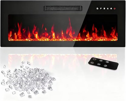 36" Electric Fireplace Insert, Wall Mounted & Recessed Heater, Slim by ReinventingtheGoodinLife