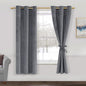 JIUZHEN Grey Velvet Curtains 63 inches Blackout Curtains by JIUZHEN