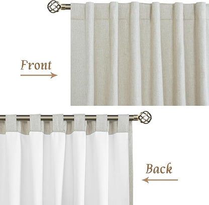 LAMIT Short Linen Curtains 40 Inches Long - Image 8