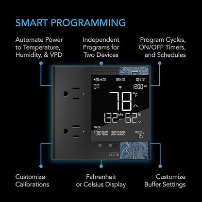 AC Infinity Controller 75 PRO, WiFi Outlet Controller, Independent Programs - Image 2