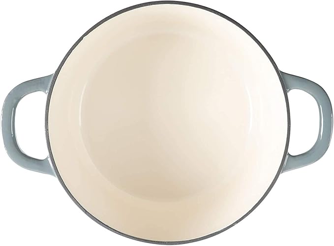 Crock Pot Artisan 5-Quart Round Enameled Cast Iron Dutch Oven – Slate Gray - Image 6