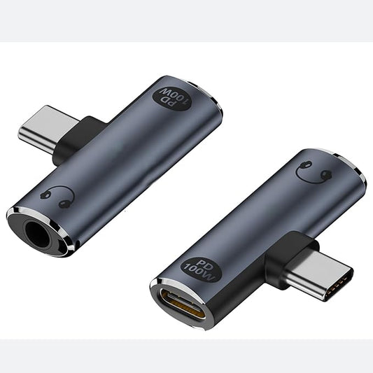 Mizi 2025 Upgraded USB-C to 3.5mm Headphone & Charger Adapter – 2-in-1 Type-C by Mizi