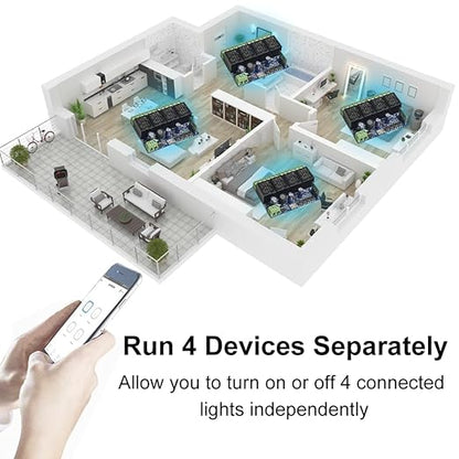 Ewelink WiFi Wireless Smart Relay Module USB 5v 4 Channel Inching Self-Lock - Image 3