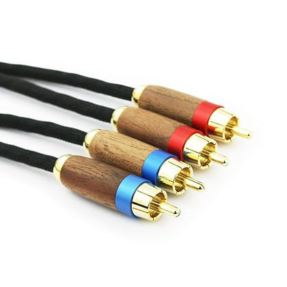 NewFantasia Audiophiles 2RCA Male to 2RCA Male Stereo Audio Cable HiFi System - Image 2