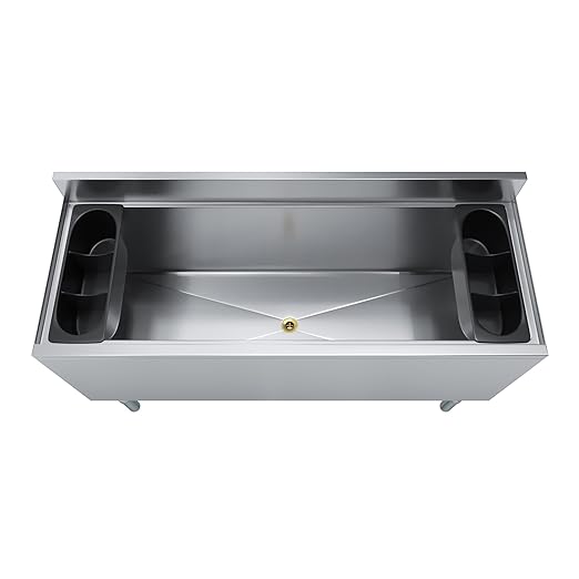 AmGood Underbar Ice Bin 18.5 in. x 48 in. x 30 in. | Stainless Steel Ice Chest - Image 8