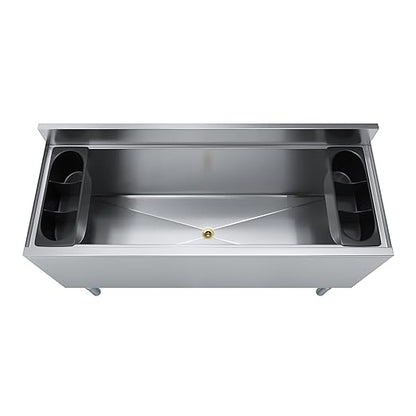 AmGood Underbar Ice Bin 18.5 in. x 48 in. x 30 in. | Stainless Steel Ice Chest - Image 8