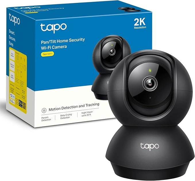 Tapo 2K Indoor Pan/Tilt Wired Security Camera - Image 3