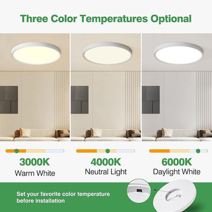 6PK 15.8 Inch LED Flush Mount Ceiling Light, 3000K/4000K/6000K CCT Selectable - Image 2