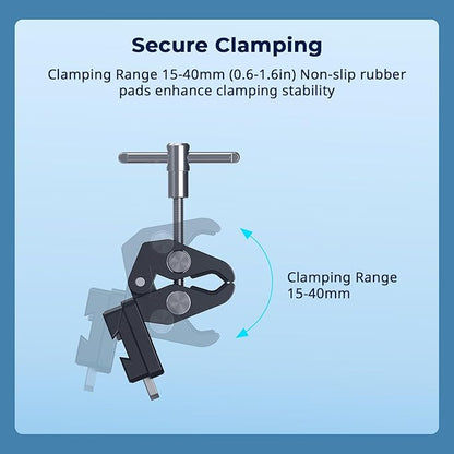 SMALLRIG V-Mount Crab-Shaped Clamp, 15-40mm Non-Slip Clamp, 1.5kg Load-Bearing - Image 5