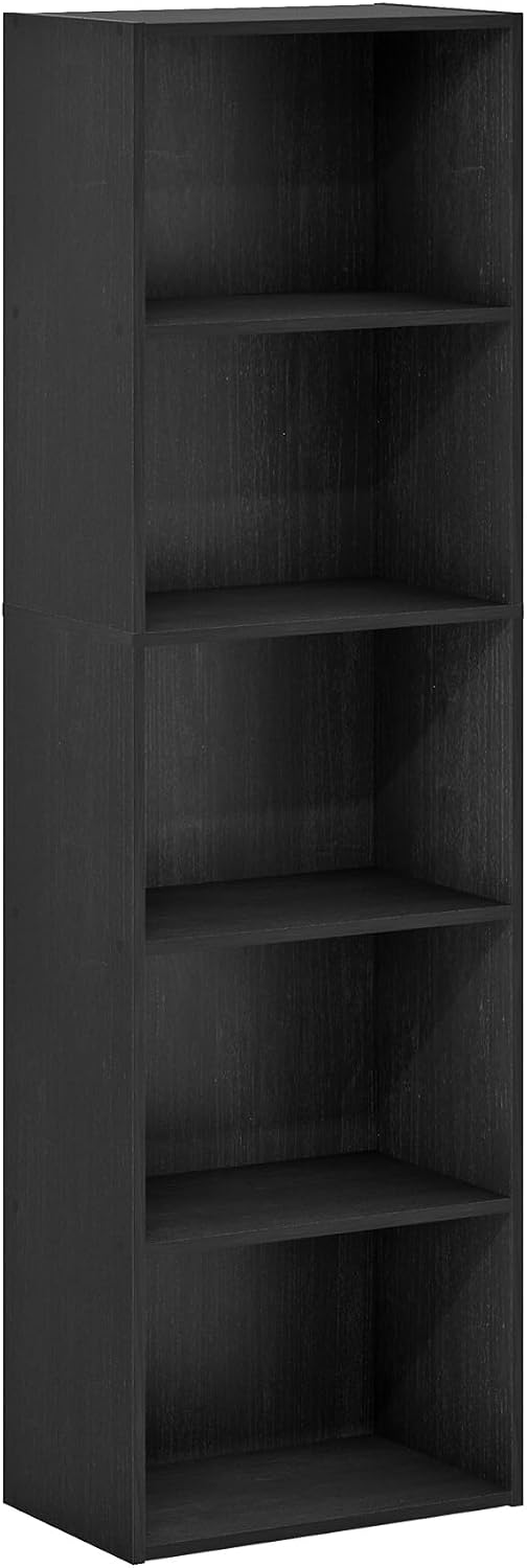 Furinno LUDER Book Shelf, 5-Tier Bookshelf, Bookcase with Open Shelves, 9.4 x...