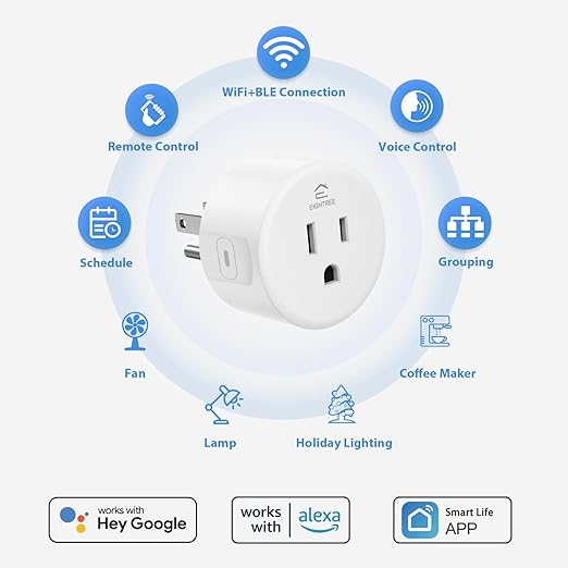 EIGHTREE Smart Plug, WiFi Outlet Works - Image 2