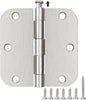 30 Pack Satin Nickle Door Hinges Brushed 3.5 Inch Interior Rounded 5/8" Radius by TDCHINGES