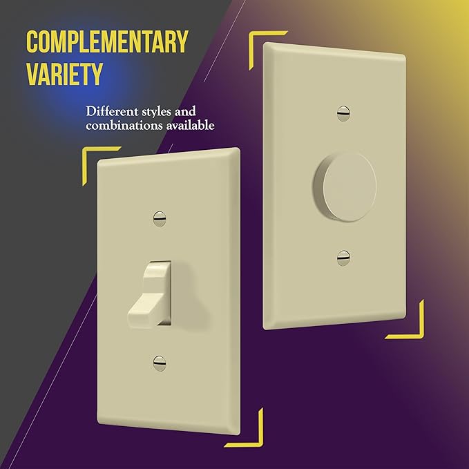 ENERLITES Toggle Light Switch Wall Plate, Gloss Finish, Size 1-Gang 4.50" x - Image 5