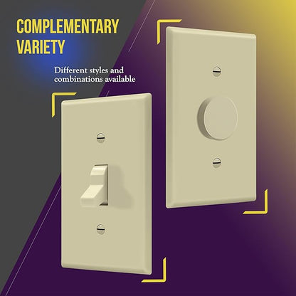 ENERLITES Toggle Light Switch Wall Plate, Gloss Finish, Size 1-Gang 4.50" x - Image 5