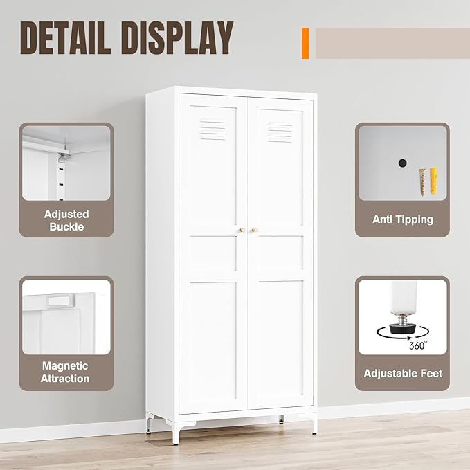 Yizosh Metal Storage Cabinet - Image 4