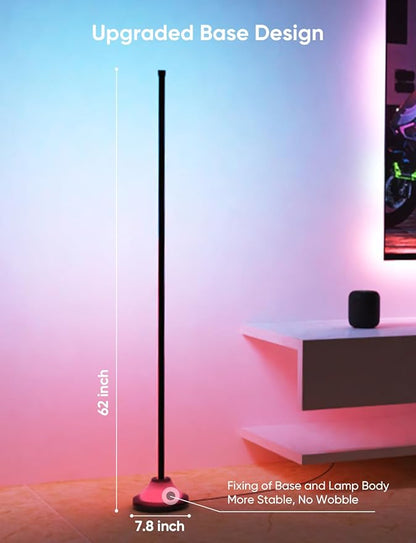 RGB&IC Smart Corner Floor Lamp – 20 W/1100 lm, 24‑Zone DIY & Music‑Sync LED - Image 2