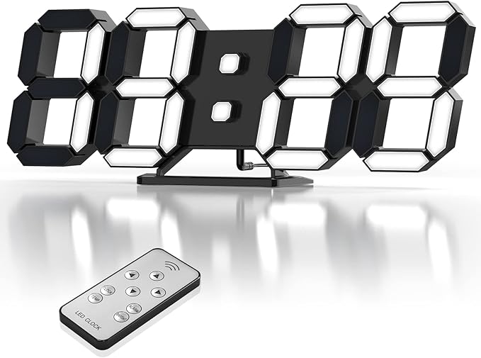 EDUP HOME 3D LED Clock Desk Alarm Clock Wall Clock by HOME