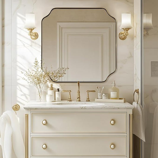 ANDY STAR Square Gold Vanity Mirrors, Antique Wall Mirror by ANDYSTAR