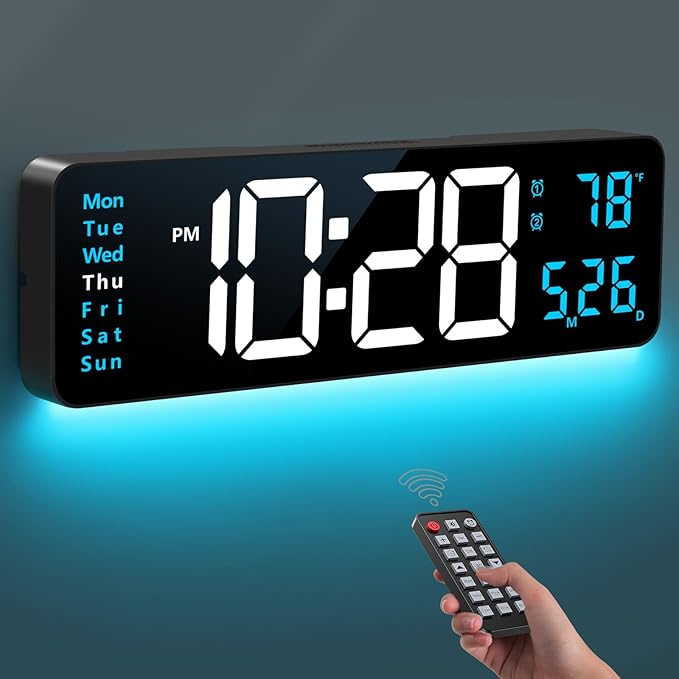 Digital Wall Clock, Wall Clock by HournorDigitalClock