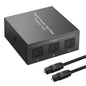 3 Port Toslink Splitter with Optical Cable Premium Quality Digital Optical by Azduou