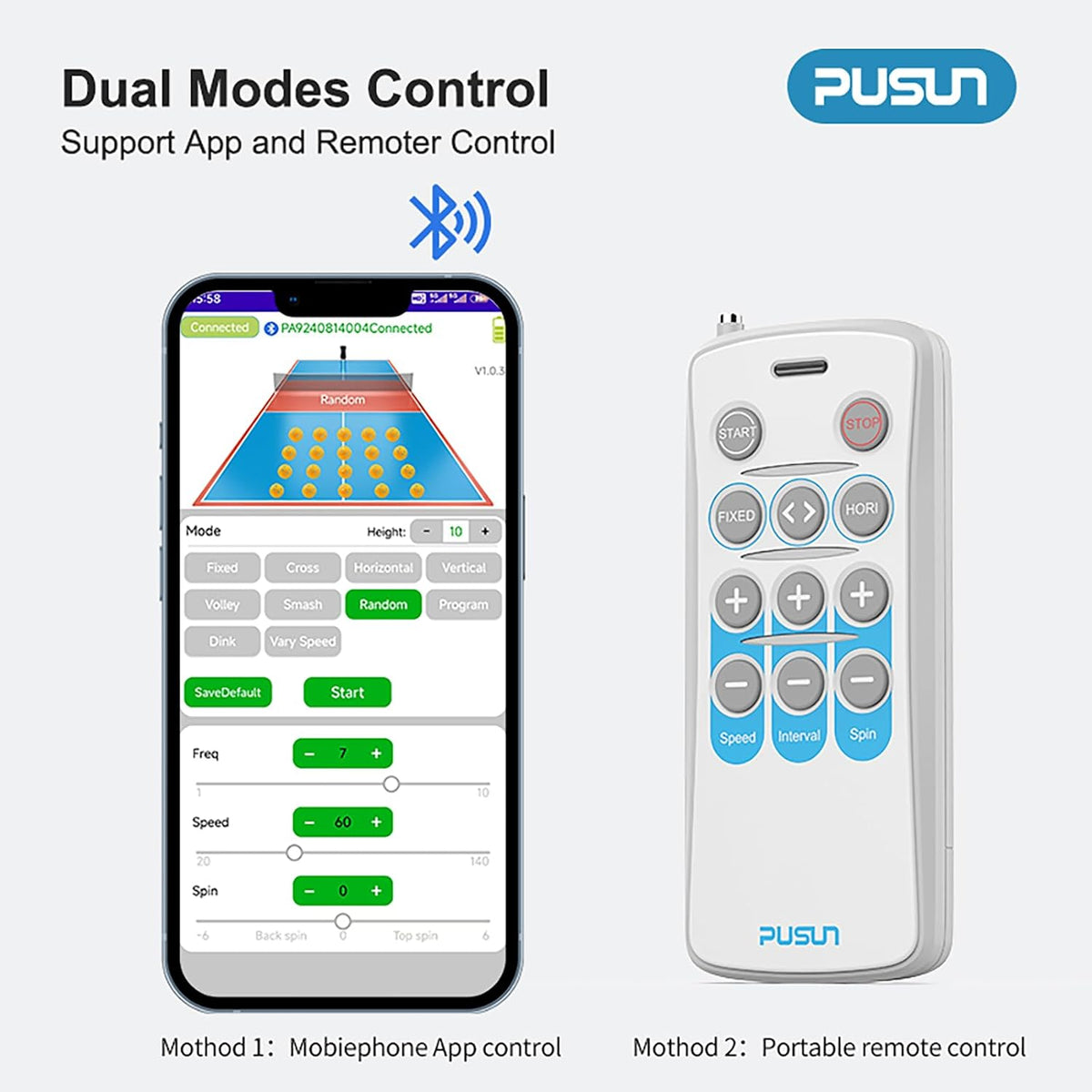 Pickleball Machine-PUSUN Launcher for Professional Training | App& Remote...