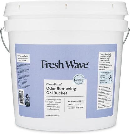 Fresh Wave Odor Removing Gel Bucket, 15.5 lb. | Lavender Scent Refill | Odor by FreshWave