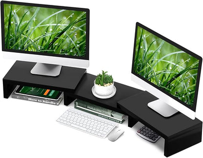 TAVR Dual Monitor Stand Riser Office Desktop Organizer Stand by TAVRFurniture