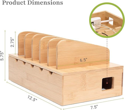 Prosumer's Choice Wooden Charging Station Organizer - Image 3