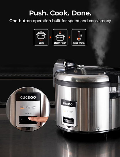 CUCKOO Commercial Rice Cooker & Warmer, Extra Large Rice Cooker 30-Cup Uncooked - Image 4