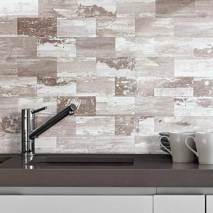 AULIGET 3" x 6" Subway Tile Peel and Stick Backsplash, Thick PVC Stick on Wall - Image 4