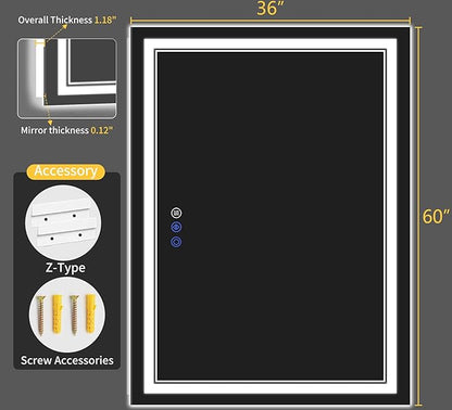 36"x60" LED Bathroom Mirror - Image 9