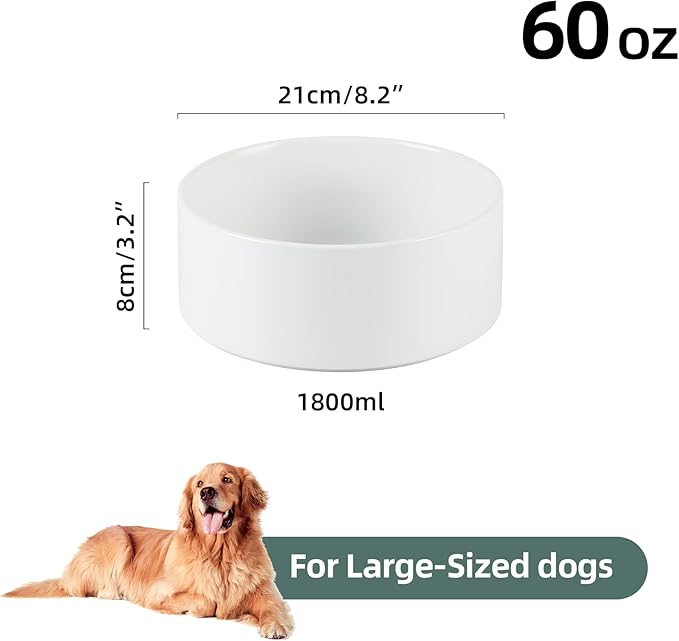 Non-Slip 8.2inch Ceramic Dog Food and Water Bowl - Image 2
