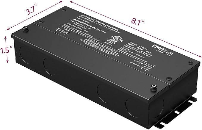 EMITEVER Dimmable Led Driver, 2 Packs 100W AC 110V-277V to DC 24V Transformer - Image 3