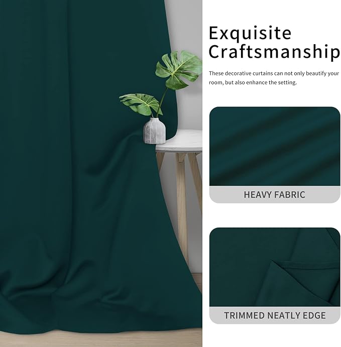Easy-Going Blackout Curtains for Bedroom, Solid Thermal Insulated Grommet and - Image 5