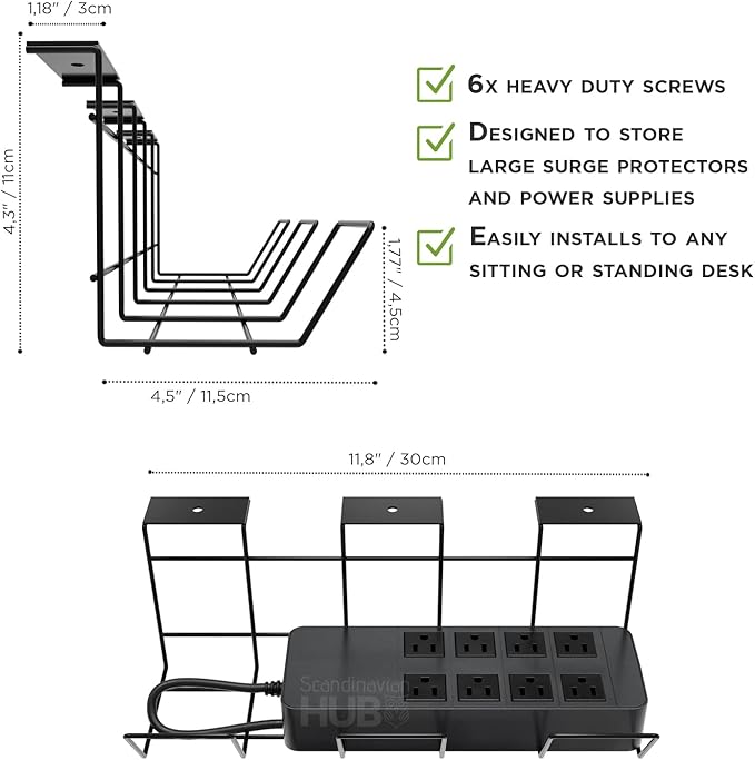 Compact Under Desk Cable Management Tray - Image 4