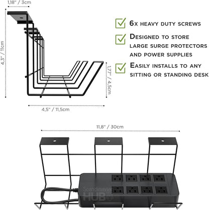 Compact Under Desk Cable Management Tray - Image 4