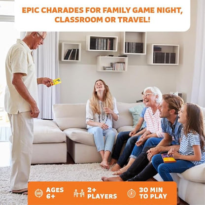 Epic Charades Mini Game for Kids Ages 6+ – Travel-Friendly Mini Edition – 80 - Image 2