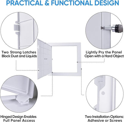 TICONN Access Panel for Drywall, 10 x 10 Inch ABS Plastic Wall Hole Cover - Image 3