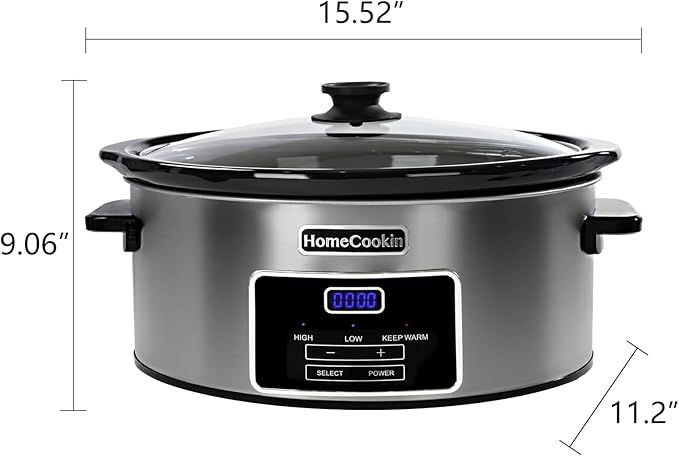 HOMECOOKIN 6-Quart Digital Programmable Slow Cooker - Image 4