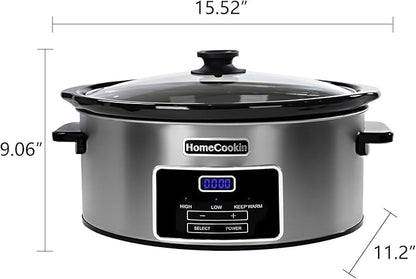 HOMECOOKIN 6-Quart Digital Programmable Slow Cooker - Image 4