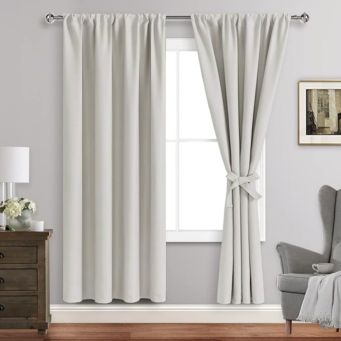 JIUZHEN Blackout Curtains for Bedroom– Thermal Insulated, Noise Reducing Room by JIUZHEN