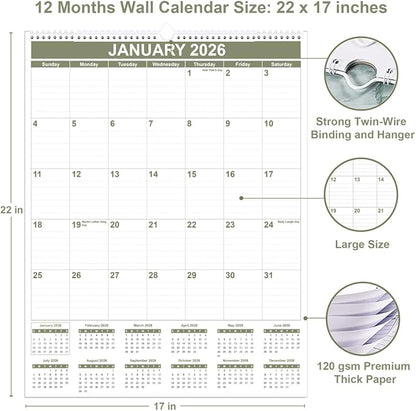 Large Calendar 2026 with Spiral Bound - Image 3
