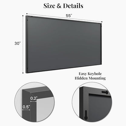 55"x30" Black Bathroom Mirror, Metal Framed Vanity Mirror - Image 7
