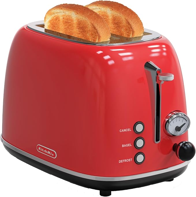 Toaster 2 slice, Retro Stainless Steel Toaster by KITCHMIX