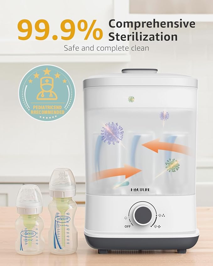 HAUTURE Bottle Sterilizer and Dryer, Esterilizador De Biberones, One-Dial - Image 2