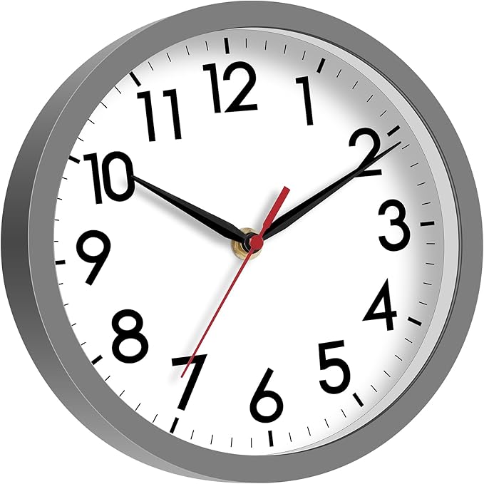AKCISOT Wall Clock 8 Inch Silent Non-Ticking Modern Clocks Battery Operated - Image 8