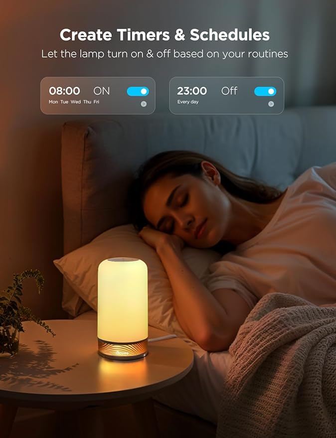 Govee RGBIC Smart Table Lamp 2, Touch Bedside Small Table Lamp Compatible - Image 8