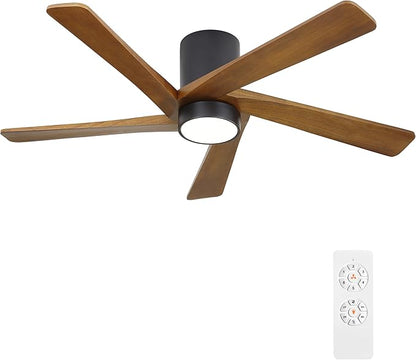 WINGBO 54 Inch Flush Mount DC Ceiling Fan by HomePage
