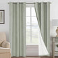 H.VERSAILTEX Primitive Linen Curtains 100% Blackout Curtain Drapes Burlap by HVERSAILTEX