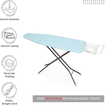 Encasa XO Ironing Board Cover and Pad 54"x15" - 4mm Felt Large Iron Board Cover - Image 2